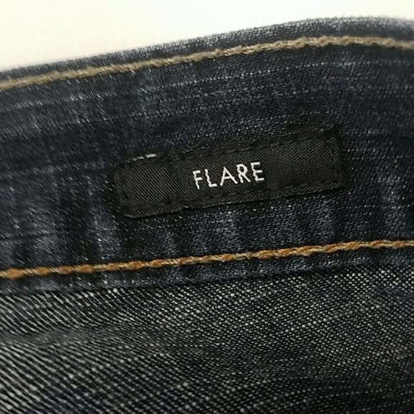 Calvin Klein Dark Wash Flare Blue Jeans - Picture 5 of 6